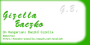 gizella baczko business card
